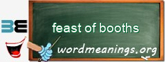 WordMeaning blackboard for feast of booths